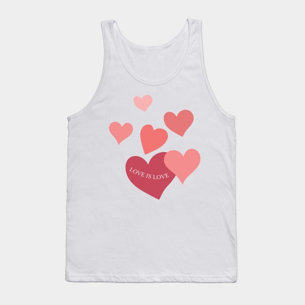 Love is Love Hearts Tank Top by SWON Design